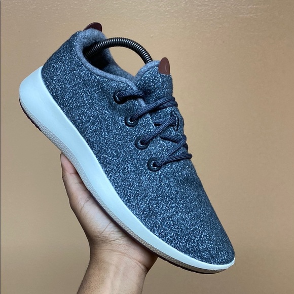 Allbirds Wool Runner Men’s Athletic Shoes “Dark Gray Cream” - Picture 6 of 16
